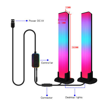 좋은 가격 블루투스 대기 책상 램프 LED 280*33*32.5mm 재료 ABS+ PC 온라인으로