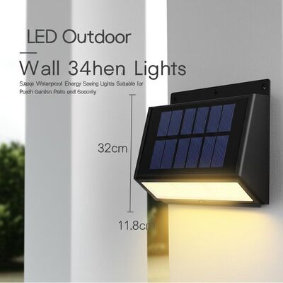 좋은 가격 LED Solar Outdoor Wall Lights 11.8 3.4 32cm Waterproof Energy Saving Lights Suitable for Porch Garden Patio and Security 온라인으로