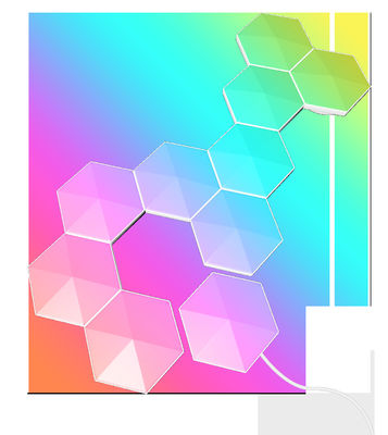 좋은 가격 5V 10W RGB 벽 램프 폴리곤 스마트 라이트 패널 블루투스 온라인으로